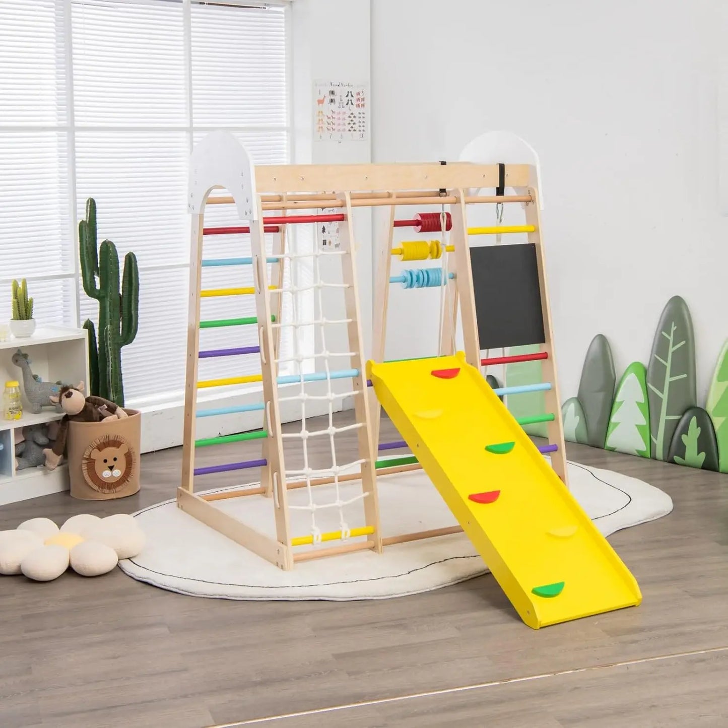 8-in-1 Montessori Indoor Jungle Gym for Toddlers