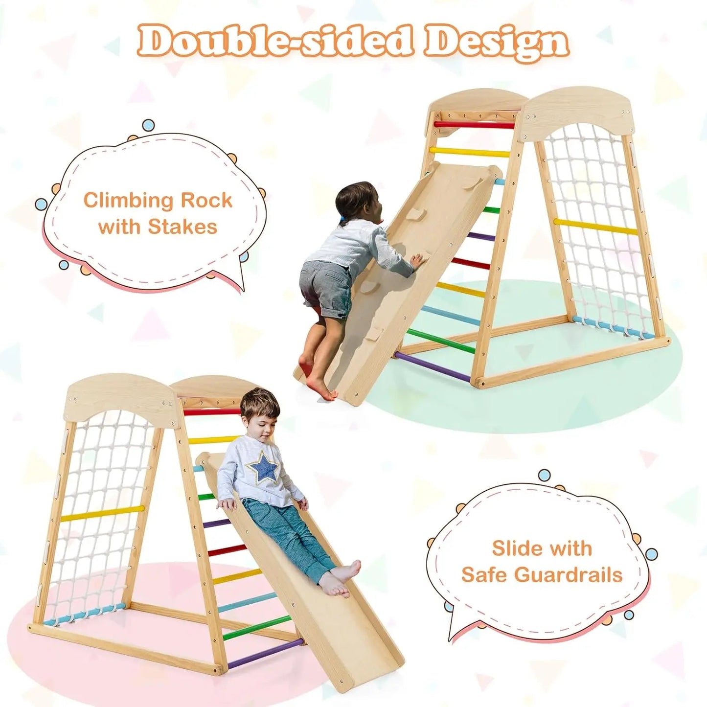 6-in-1 Montessori Indoor Jungle Gym