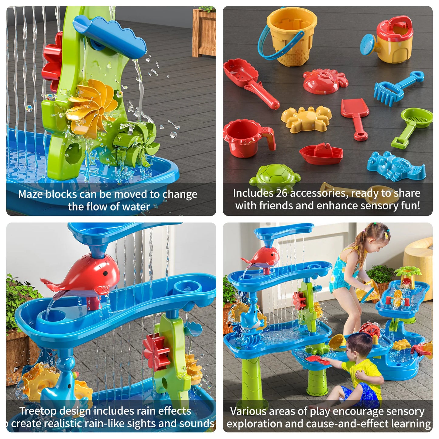 SplashStack™ 5-Layer Sand & Water Adventure Table for Kids