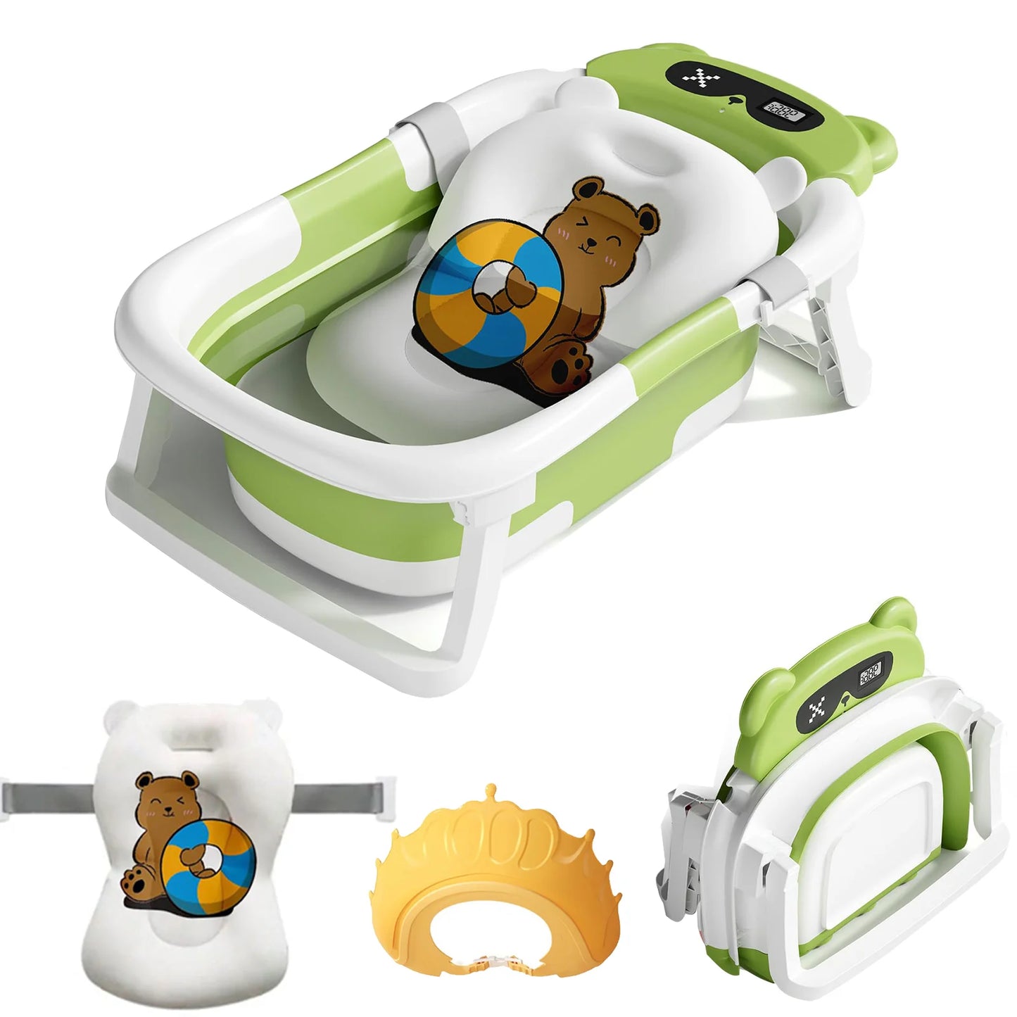 🛁 AquaNest™ Foldable Baby Bathtub Set