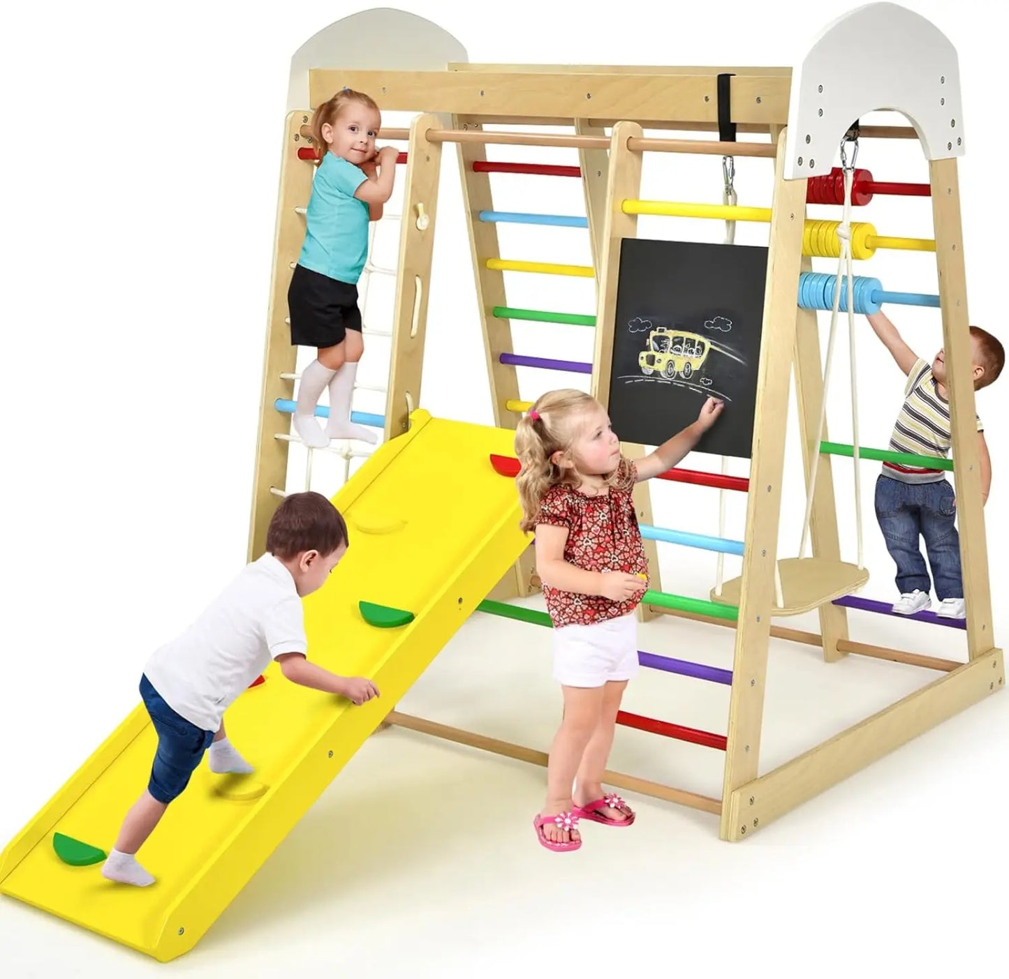 8-in-1 Montessori Indoor Jungle Gym for Toddlers