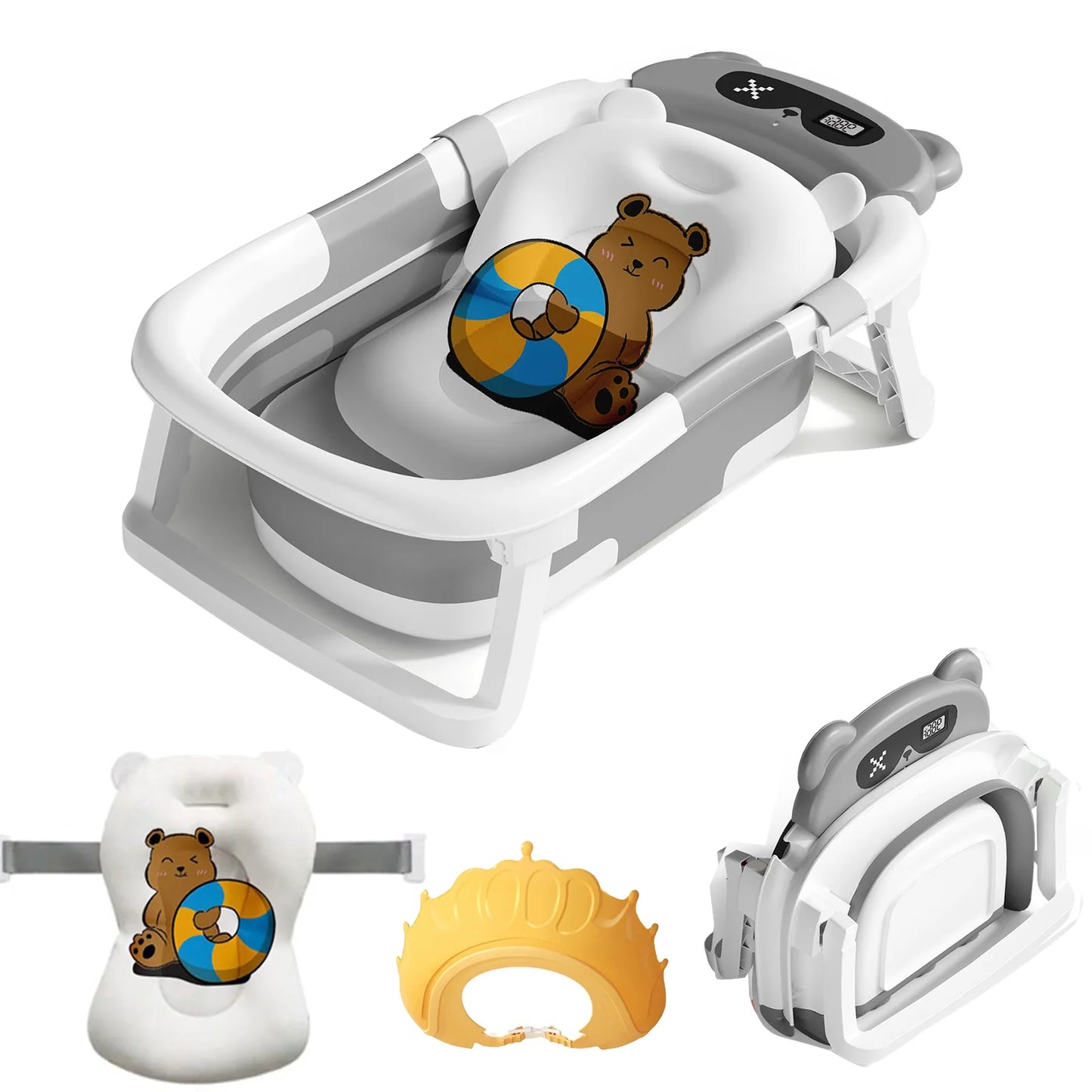 🛁 AquaNest™ Foldable Baby Bathtub Set