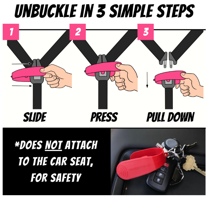 UnbuckleMe® Car Seat Buckle Release Tool – 2-Pack