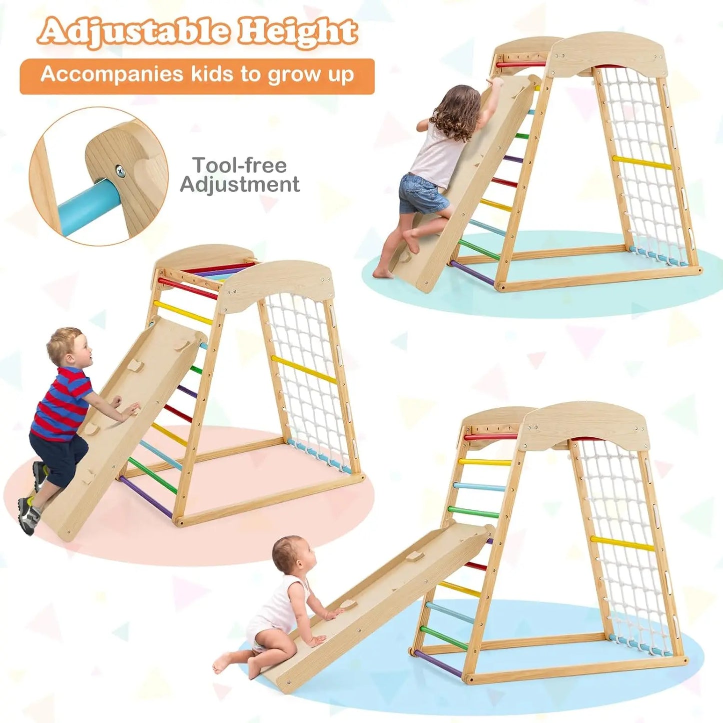 6-in-1 Montessori Indoor Jungle Gym