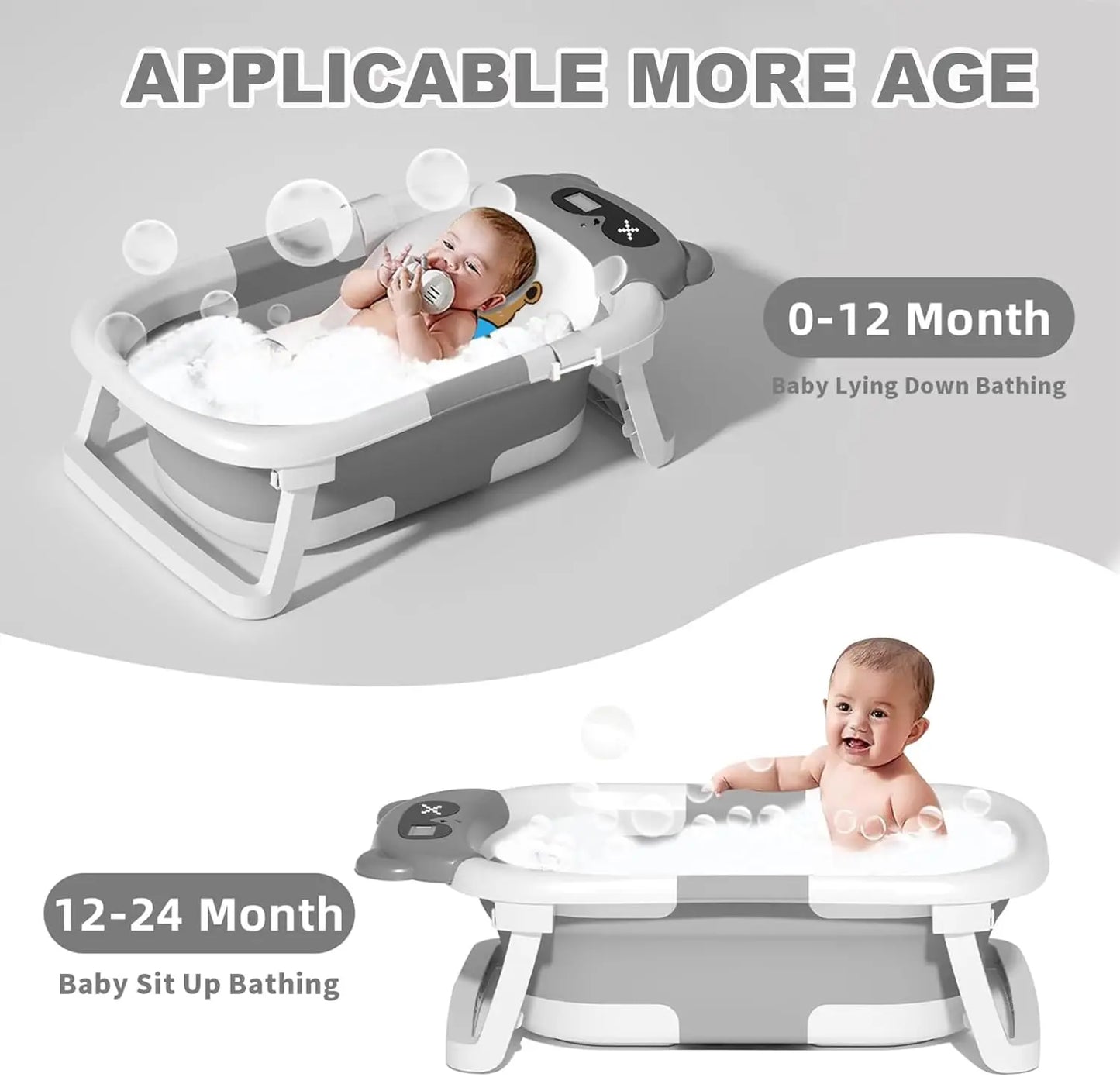 🛁 AquaNest™ Foldable Baby Bathtub Set
