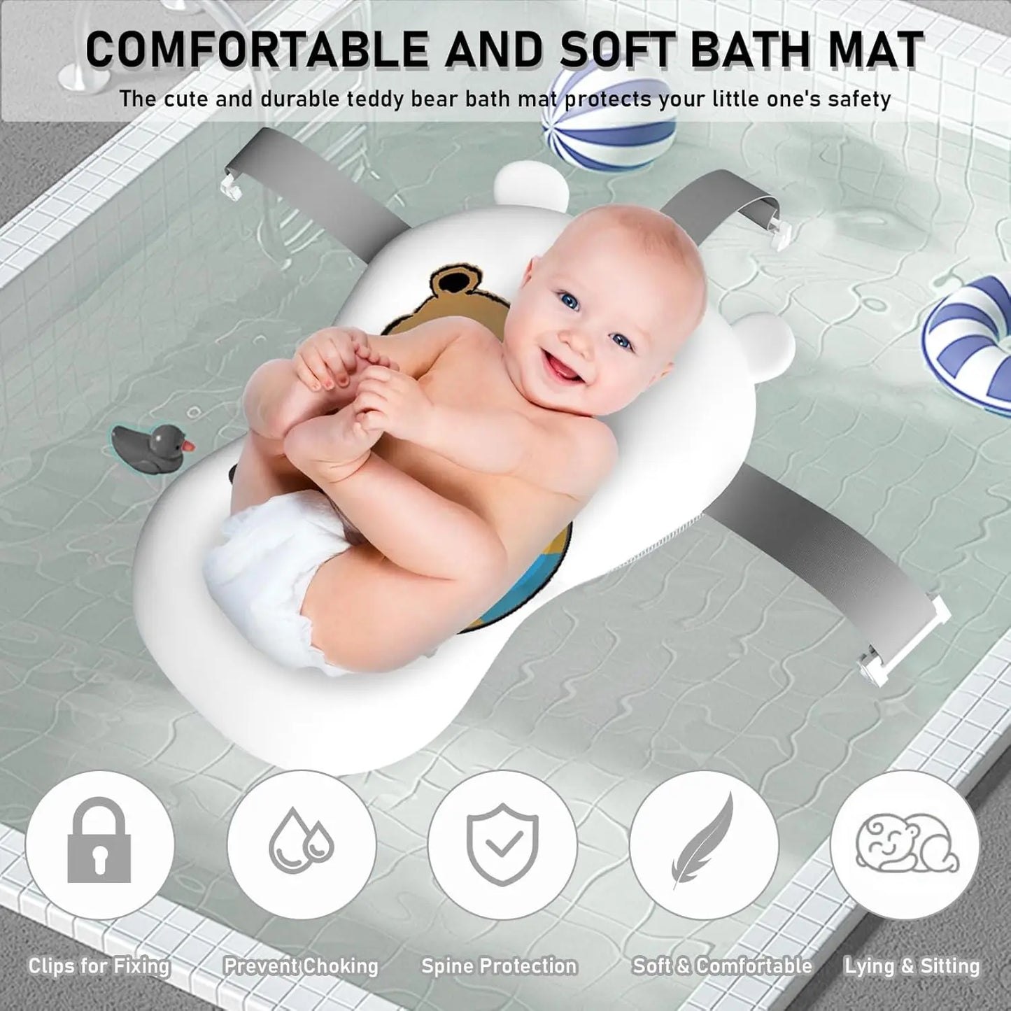 🛁 AquaNest™ Foldable Baby Bathtub Set