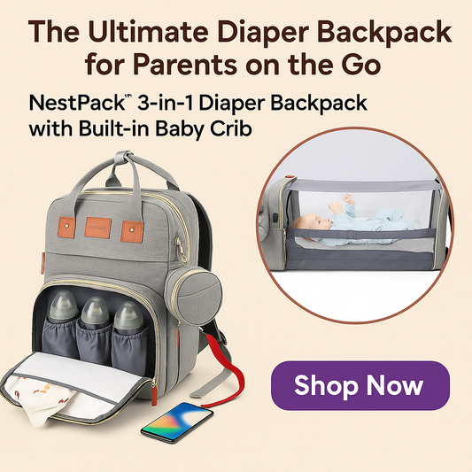 NestPack™ 3-in-1 Diaper Backpack with Built-in Baby Crib