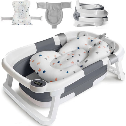 🛁 AquaNest™ Foldable Baby Bathtub Set