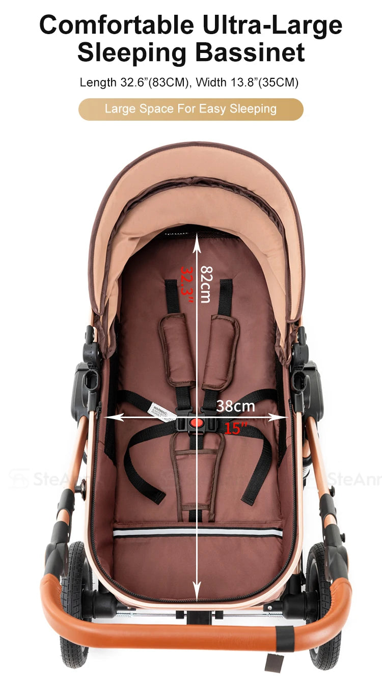 CruiseMate™ 3-in-1 Baby Travel System – Stroller, Car Seat & Bassinet Combo
