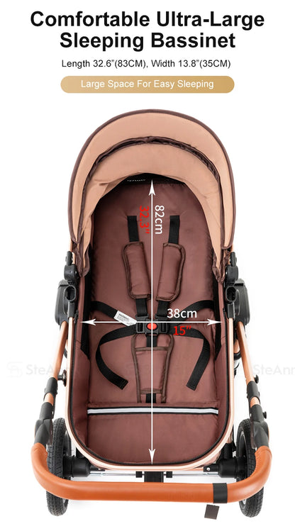CruiseMate™ 3-in-1 Baby Travel System – Stroller, Car Seat & Bassinet Combo