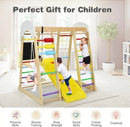 8-in-1 Montessori Indoor Jungle Gym for Toddlers