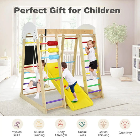 8-in-1 Montessori Indoor Jungle Gym for Toddlers