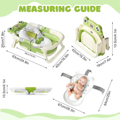🛁 AquaNest™ Foldable Baby Bathtub Set