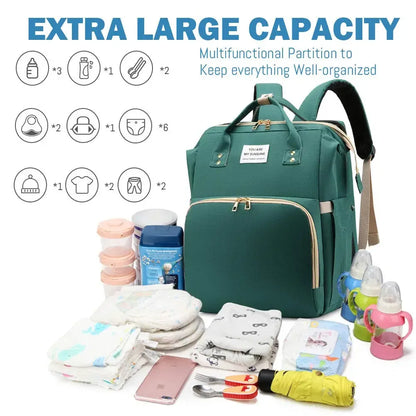 NestPack™ 3-in-1 Diaper Backpack with Built-in Baby Crib
