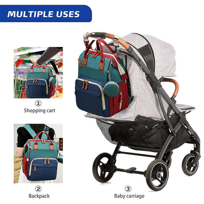 NestPack™ 3-in-1 Diaper Backpack with Built-in Baby Crib