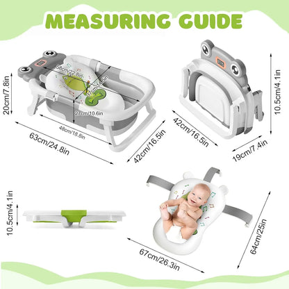🛁 AquaNest™ Foldable Baby Bathtub Set