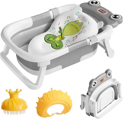 🛁 AquaNest™ Foldable Baby Bathtub Set