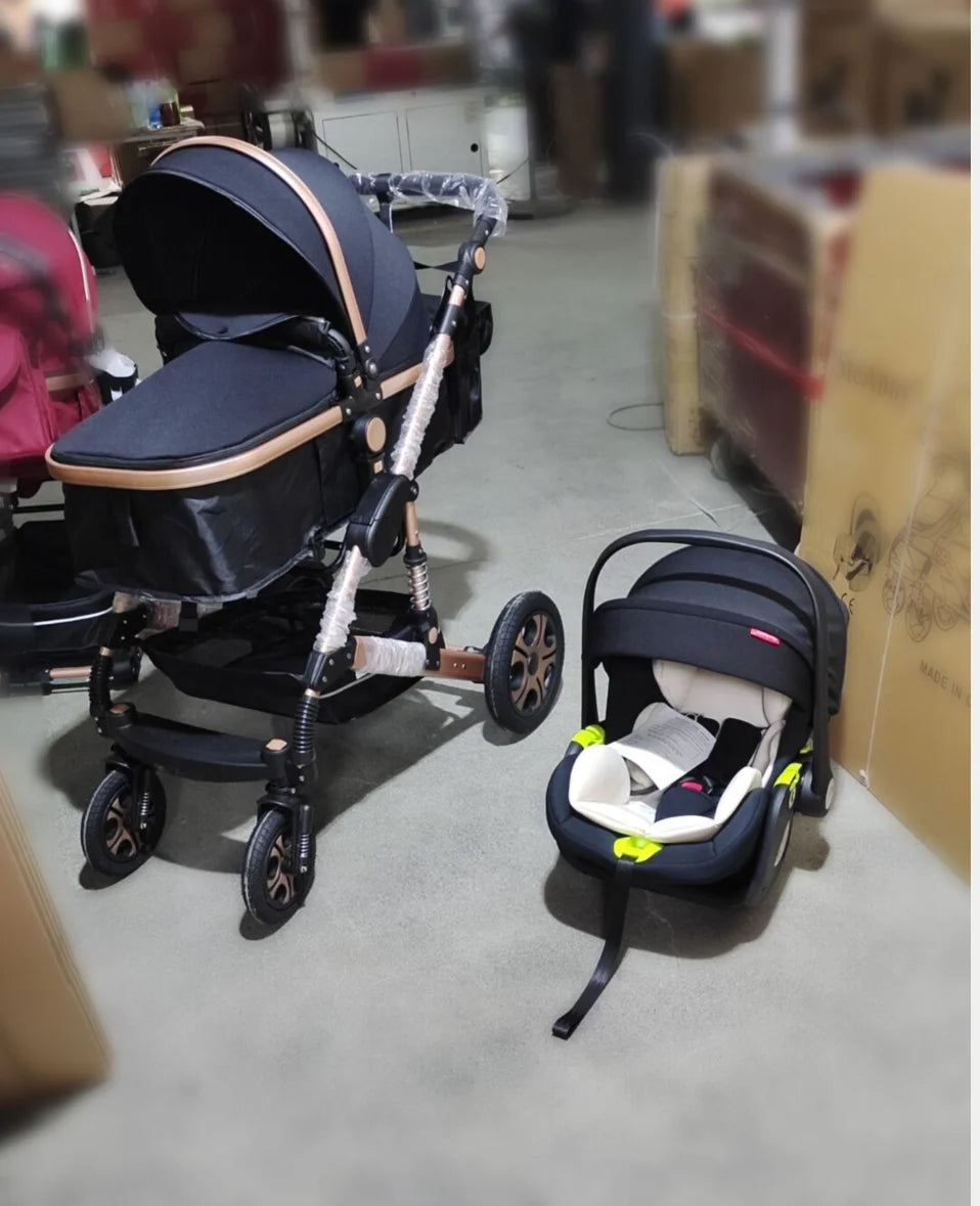 CruiseMate™ 3-in-1 Baby Travel System – Stroller, Car Seat & Bassinet Combo