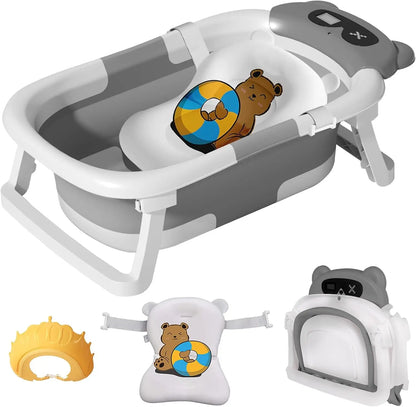 🛁 AquaNest™ Foldable Baby Bathtub Set