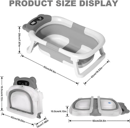 🛁 AquaNest™ Foldable Baby Bathtub Set