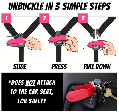 UnbuckleMe® Car Seat Buckle Release Tool – 2-Pack