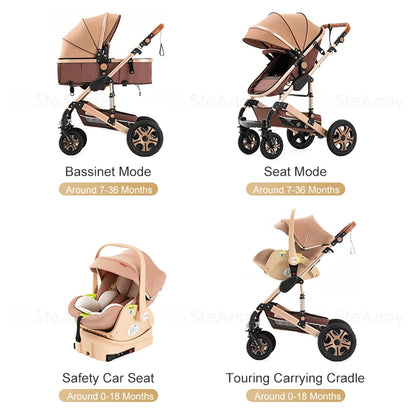 CruiseMate™ 3-in-1 Baby Travel System – Stroller, Car Seat & Bassinet Combo