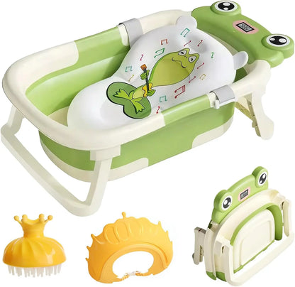 🛁 AquaNest™ Foldable Baby Bathtub Set