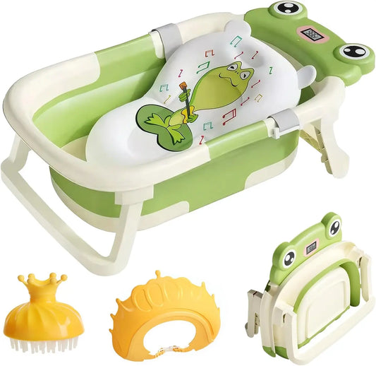 🛁 AquaNest™ Foldable Baby Bathtub Set
