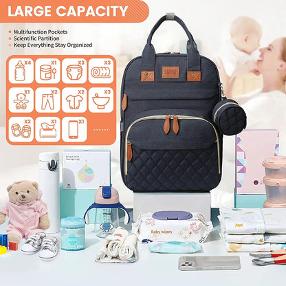NestPack™ 3-in-1 Diaper Backpack with Built-in Baby Crib