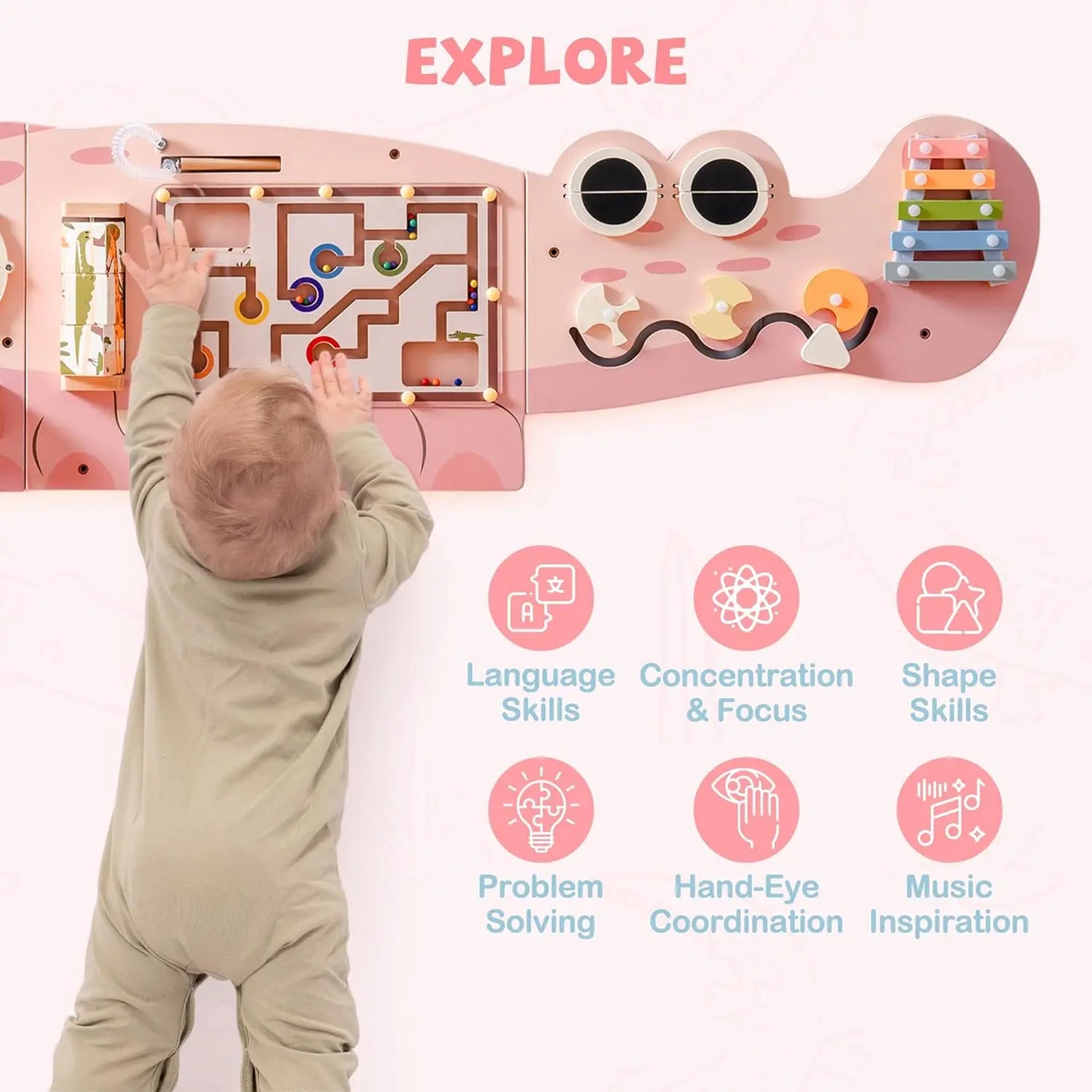 Montessori Crocodile Busy Board