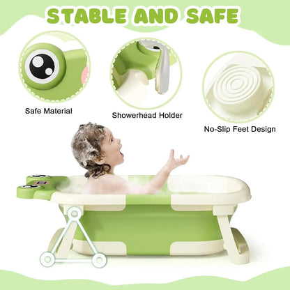 🛁 AquaNest™ Foldable Baby Bathtub Set