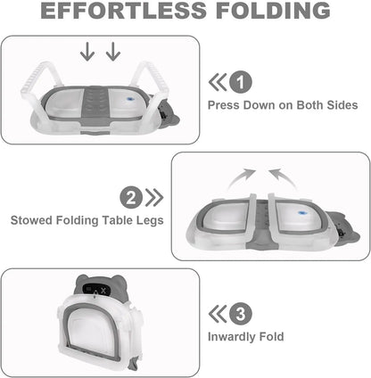 🛁 AquaNest™ Foldable Baby Bathtub Set